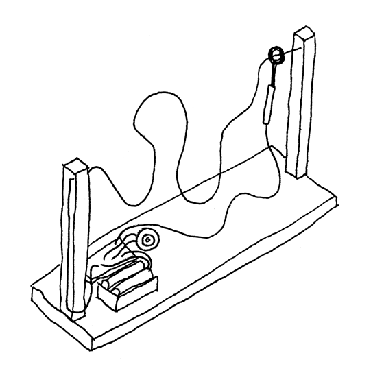 Buzzer-draad-spel gemaakt door een kind