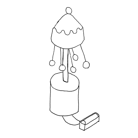 Draaiend carrousel gemaakt door een kind