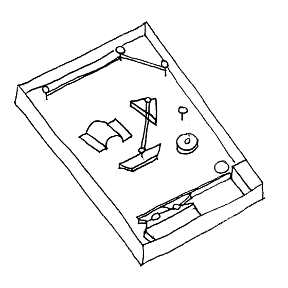 Analoge flipperkast gemaakt door een kind