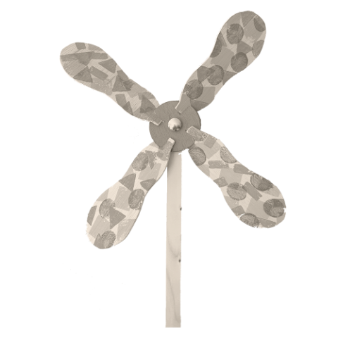 Kleurrijke stadsmolens