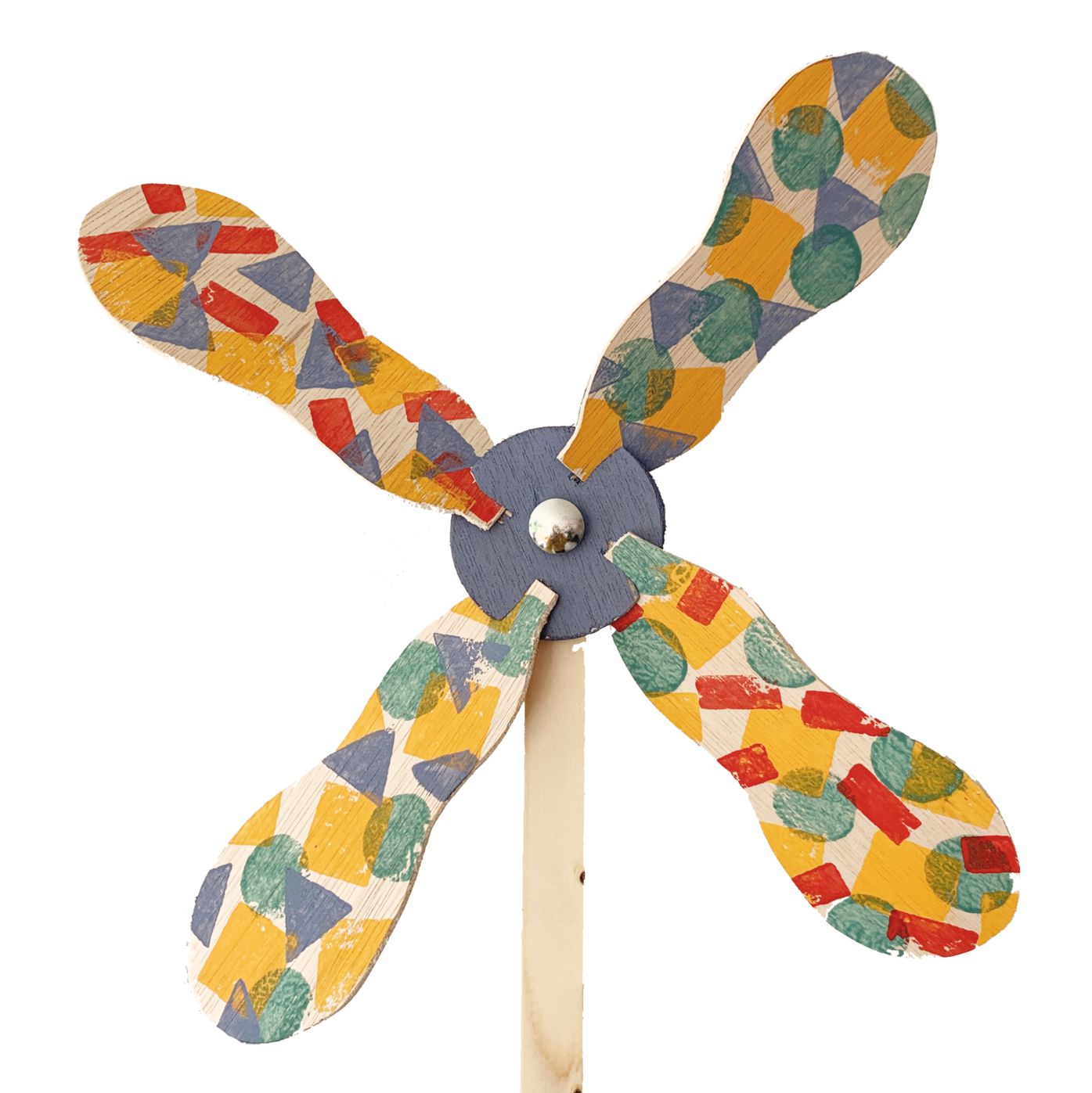 Kleurrijke stadsmolen illustratie